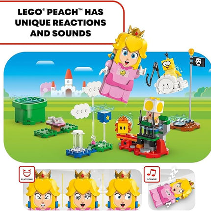 LEGO Super Mario Adventures with Interactive Peach Princess Toy, Super Mario Playset for Kids, Yellow Toad Figure, Nintendo Toy Gift for Girls, Boys and Any Gamers Ages 6 and Up, 71441