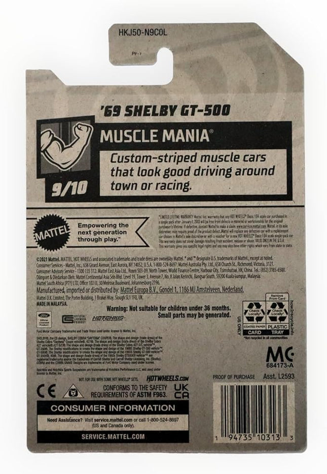 Hot Wheels '69 Shelby GT 500, Muscle Mania 9/10 [Purple] 195/250