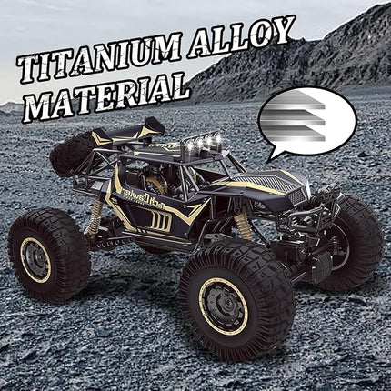 1/8 20IN Alloy RC Truck 2.4G All Terrain Large Remote Control Car Racing Car Off-Road Climbing Vehicle Buggy Boy Toy Gifts for Children and Adults Black