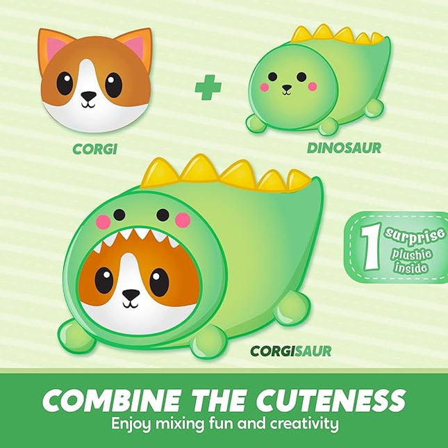 JOYIN Stuffed Animal, Kawaii Dinosaur Plush Toy, 11" Soft Plushie with Corgi Face, Cute Pillow for Kids and Adults, Birthday Surprise Gift for Boys and Girls, Gifts for Christmas