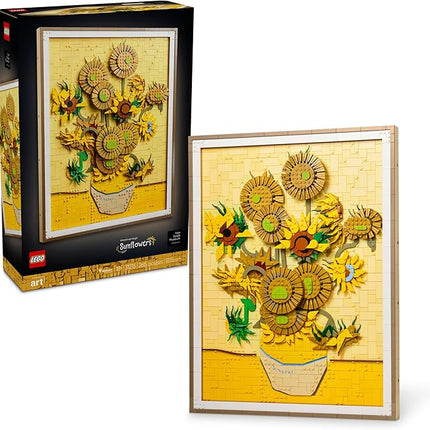 LEGO Art Vincent Van Gogh – Sunflowers Building Set for Adults - Home Decor Idea - Brick Built Painting - Gift for Birthdays - 31215