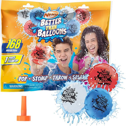 NERF Better Than Balloons Water Toys, 168 Pods, Easy 1 Piece Clean Up, Lots of Ways to Play, Backyard Water Fun, Gifts for Kids, Ages 3+ (Amazon Exclusive)