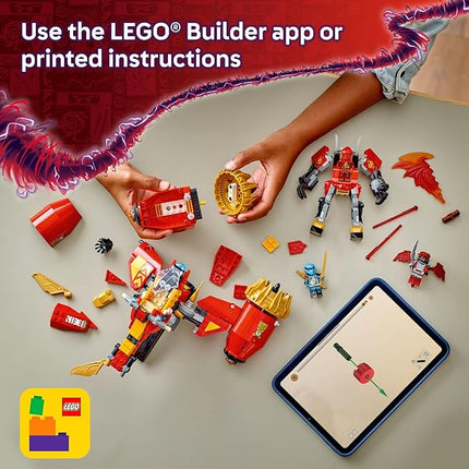 LEGO NINJAGO Kai's Mech Storm Rider Action Figure - Pretend Play Building Toy for Boys and Girls, Ages 7+ - Ninja Toy for Kids with 3 Minifigures - Gift Idea for Birthdays - 71830