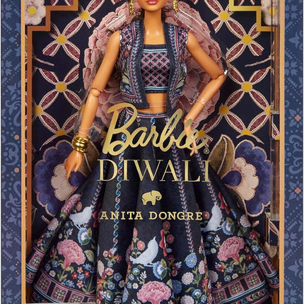 Barbie Diwali Doll by Anita Dongre Wearing Festival of Lights Look, Holiday Collectible with Doll Stand & Certificate of Authenticity