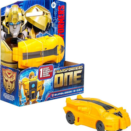 Transformers One Cog Changer Bumblebee (B-127) 4-Inch Robot Action Figure, Interactive Toys for Boys and Girls Ages 6 and Up
