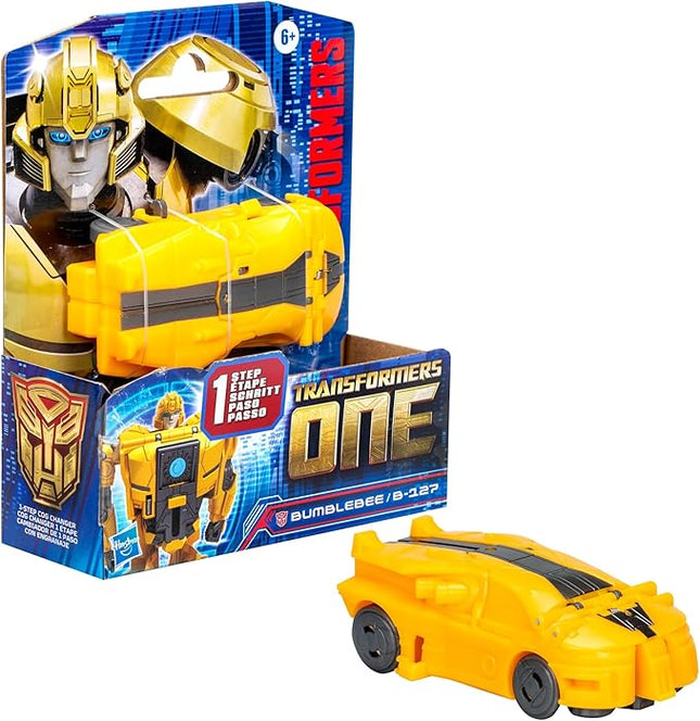 Transformers One Cog Changer Bumblebee (B-127) 4-Inch Robot Action Figure, Interactive Toys for Boys and Girls Ages 6 and Up
