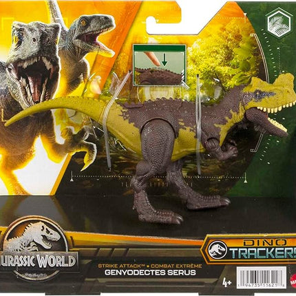 Mattel Jurassic World Strike Attack Genyodectes Serus Dinosaur Action Figure Toy with Attack Feature & Movable Joints