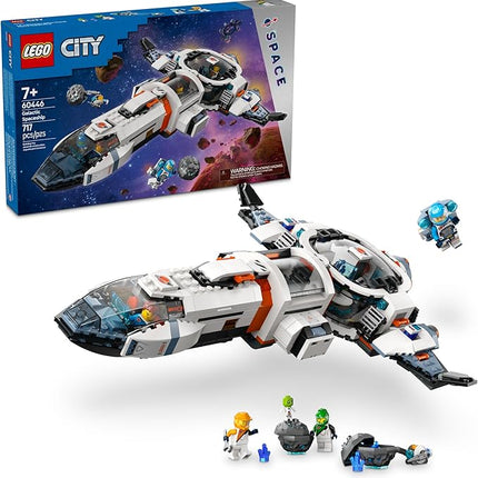 LEGO City Modular Galactic Spaceship Toy - Buildable Space Toy for Kids, Boys and Girls, Ages 7+ - Includes 4 Astronaut Minifigures & Alien Figure - Gift Idea for Birthdays and Holidays - 60446