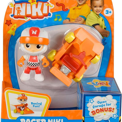BANDAI Vlad & Niki Play Action Figure - Racer Niki Figure - Articulated Action Figurine with Accessories, Multicolor, P57556