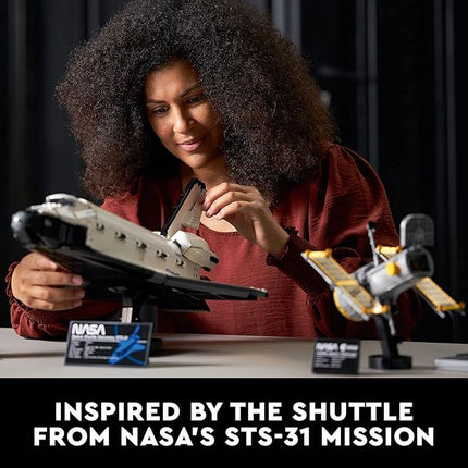 LEGO Icons NASA Space Shuttle Discovery Building Sets for Adults - Model Kits for Bookshelf or Office Decor, Ages 18+ Years - Gifts for Men & Women - 10283
