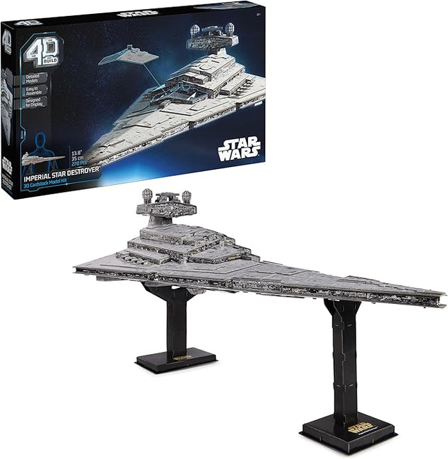 4D Build, Star Wars Deluxe Imperial Star Destroyer 3D Model Kit, Star Wars Collectibles & Desk Decor, Adult Puzzle, Building Toys, 278 Pieces, 3D Puzzles, Gift Ideas for Ages 12 & Up
