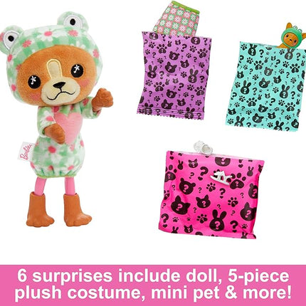 Barbie Cutie Reveal Chelsea Doll & Accessories, Animal Plush Costume & 6 Surprises Including Color Change, Puppy as Frog
