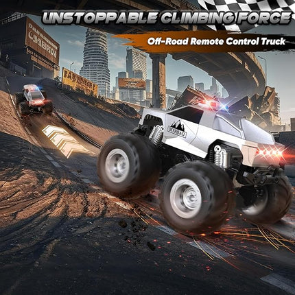 Remote Control Car for Boys 4-7, All Terrain Upright Walking Remote Control Truck, 1:24 Off-Road Pick-up RC Cars with 360°Spins, Light, Rechargeable RC Truck for Boys 8-12 Christmas Birthday Gift