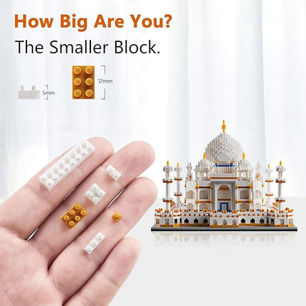 World Famous Architecture Taj Mahal Micro Building Block Set for Adults and Kid Age of 14+ - 3950PCS