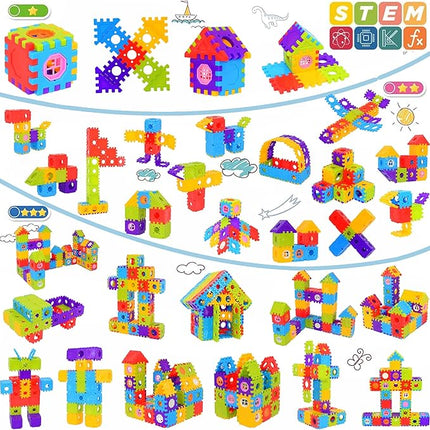 FUBAODA Building Blocks for Toddlers & Kids 180 Pcs Toy Building Sets – STEM Building Toys –Interlocking Building Blocks for Toddlers and Kids