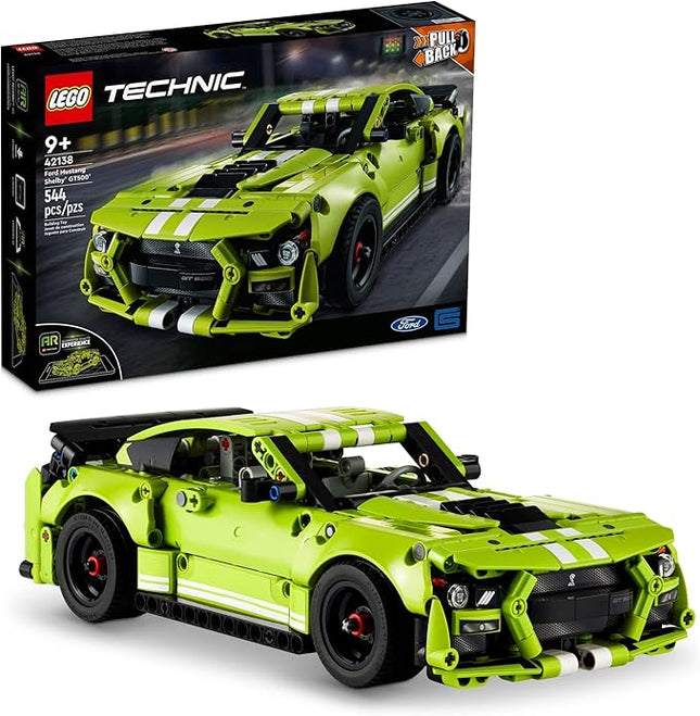 LEGO Technic Ford Mustang Shelby GT500 Toy Car - Building Toy for Boys & Girls, Ages 9+ Years - Pull Back Car W/AR App for Pretend Play - Gift Ideas - 42138