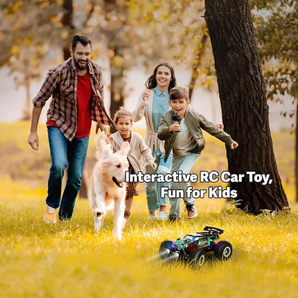 1:18 Remote Control Car for Boys Age 4-7 8-12, 20Mph All Terrian Remote Control Monster Truck with Colorful Bodylight, Headlight, High Torque Motor, Truck Toy for Boy Age 4-12 Birthday Gift