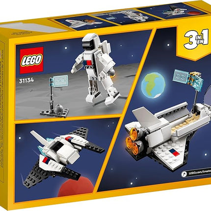 LEGO Creator 3 in 1 Space Shuttle Toys - Space Toys Building Set for Boys & Girls, Ages 6+ - Option to Build 2 Spaceships or Astronaut - Educational Gift for Kids Birthday & Holidays - 31134