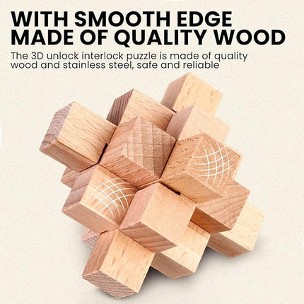 Syhood 14 Pcs Brain Teaser for Adults Metal Puzzles 3D Steel Puzzle for Adults Mind Puzzle Games Wooden Unlock Interlocking Puzzle Adult IQ Education Puzzle Toys Smart Toy (Novelty)