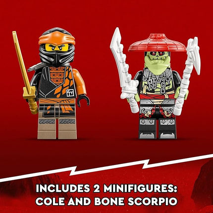 LEGO NINJAGO Cole’s Earth Dragon EVO 71782, Upgradable Action Toy Figure for Boys and Girls with Battle Scorpion Creature and 2 Minifigures, 2023 Playset