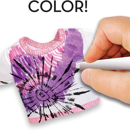 Barbie Tie-Dye Fashion Designer Kit – DIY Design Set for Girls with Dresses, Markers, Stickers & Tools – Create Real Barbie Outfits, Craft Activity for Kids Ages 6+
