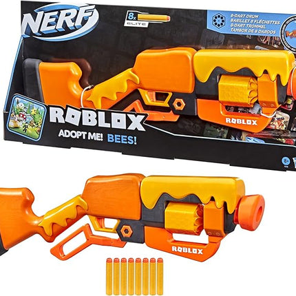 Nerf Roblox Adopt Me: Bees Lever Action Blaster, 8 Elite Darts, Code to Unlock in-Game Virtual Item