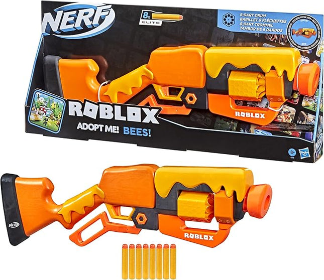 Nerf Roblox Adopt Me: Bees Lever Action Blaster, 8 Elite Darts, Code to Unlock in-Game Virtual Item