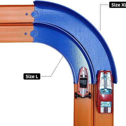 Track Pieces Connectors Compatible with Hot Wheels,90 Degree,Size XL,4 Packs