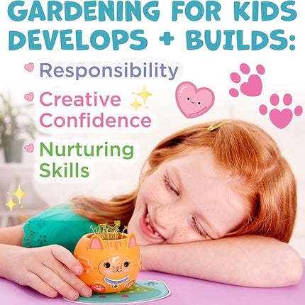 Creativity for Kids: Plant-A-Pet Kitty - Arts and Crafts Kit, Gifts for Girls and Stocking Stuffers, Boy and Girl Toys, Chia Seed Plant Pet (Ages 6+)
