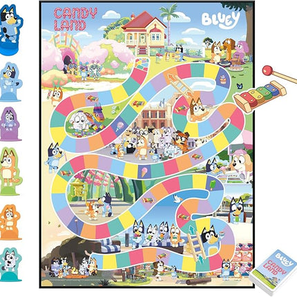 Hasbro Gaming Candy Land Bluey Edition Board Game | Ages 3 and Up | 2-6 Players | Play as Dad, Mum, Bluey, Bingo, Muffin, or Socks | Preschool Games | Kids Gifts (Amazon Exclusive)