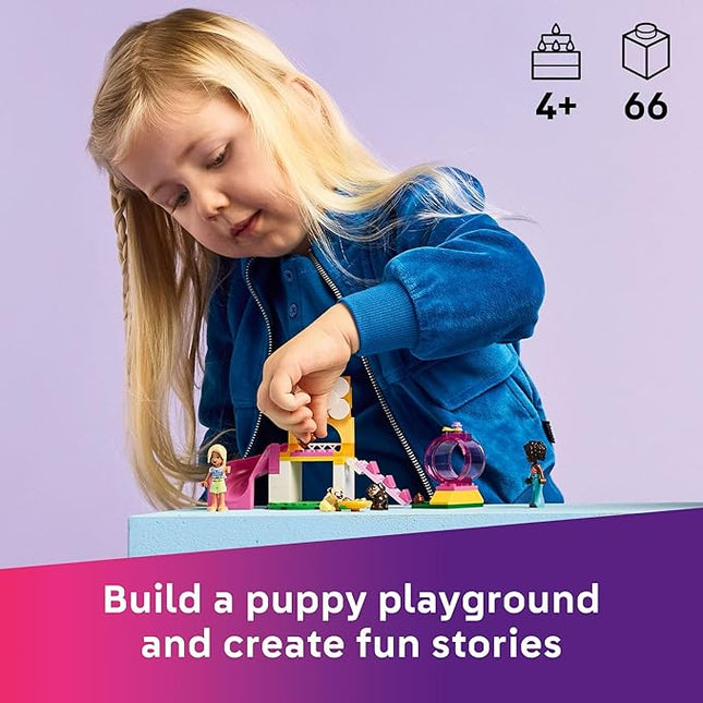LEGO Friends Puppy Playground Pretend Play Building Toy - Creative Storytelling Playset for Girls & Boys, Ages 4+ - Includes 3 Dog Toys, & 2 Minidolls - Gift Idea for Birthdays & Pet Lovers - 42665