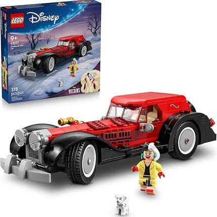 LEGO Disney Cruella De Vil’s Car Building Toy - 101 Dalmations Pretend Play Vehicle Building Set for Girls & Boys, Ages 9+ - Gift for Christmas - 43277