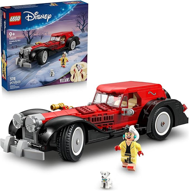LEGO Disney Cruella De Vil’s Car Building Toy - 101 Dalmations Pretend Play Vehicle Building Set for Girls & Boys, Ages 9+ - Gift for Christmas - 43277