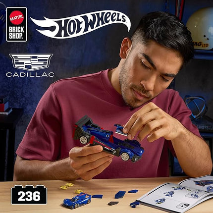 Hot Wheels Speed Series Building Set, Cadillac Project GTP Hypercar with 236 Pieces, Realistic Details and Custom Decals, Adult Collectors and Kids Ages 10+