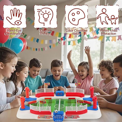 Mini Foosball Table, Soccer Board Game for Kids, 3 4 5 6 7 8-12 Year Old Boys Girls Birthday Gifts, Football Games Pinball Machine, Indoor Outdoor Family Party Sports Toys