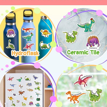 Benresive Reusable Sticker Books for Kids 2-4, Sticker Books for Toddlers 1-3 2-4, Toddler Travel Toys Activities Crafts Gifts - Dinosaur