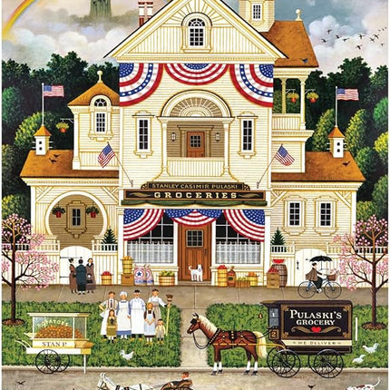 Buffalo Games - Charles Wysocki - Lady Liberty's Independence Day - 1000 Piece Puzzle - Challenging Puzzle Perfect for Game Nights