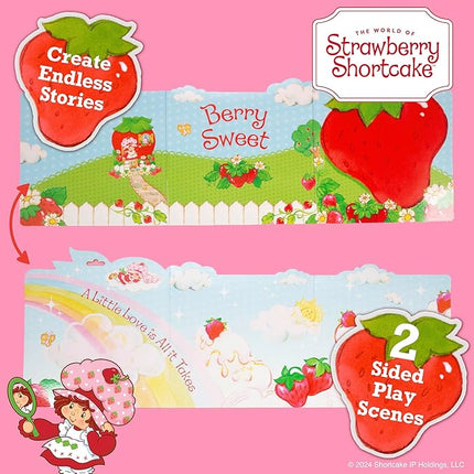 Strawberry Shortcake Puffy Sticker Playset, Cute Puffy Stickers & Double-Sided Play Scene, Sticker Books for Kids, Toddler Activity Book, Kids Activities, Reusable Sticker Book