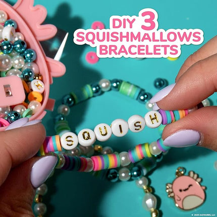 Squishmallows Original Archie The Axolotl Bracelet Kit, Friendship Bracelet Kit, Charm Bracelet Making Kit, Gifts for Girls, for Boys, Craft Kits