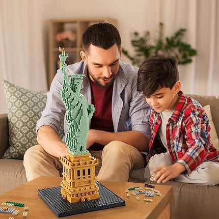 Exquisite Big Architecture Lady Liberty Statue Micro Building Blocks Set - 2810 PCS | Challenging Engaging | Highly Detailed Replica | Suitable for Kids & Adults | Great Gift