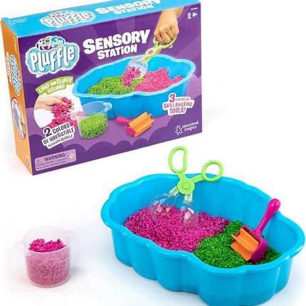 Educational Insights Pluffle® Sensory Station - Sensory Bin Foam Set, No Mess Alternative to Sand Toys & Slime for Toddlers, Fun Table Filler for Home or Classroom, Kids Ages 3+