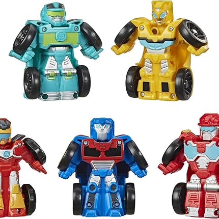 Transformers Playskool Heroes Rescue Bots Academy Mini Bot Racers Converting Robot Toy 5-Pack, 2-Inch Collectible Toy Cars (Amazon Exclusive)