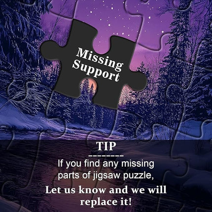 Fantasy Landscape Puzzle for Adults 1000 Pieces, Purple Moonlight Scenery Puzzles, Impossible Nature Scenic Jigsaw Puzzles for Adults Challenge