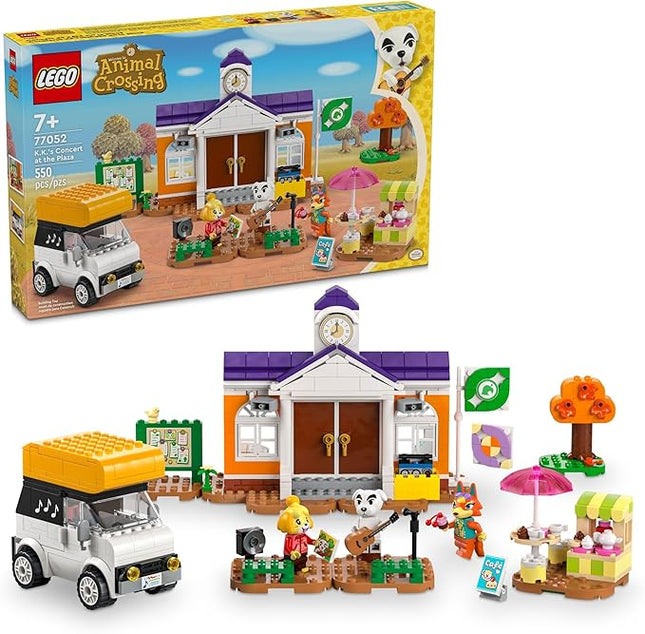 LEGO Animal Crossing K.K.’s Concert in The Plaza Building Toys Set - Animal Crossing Toy Figures & Playsets for Kids, Girls & Boys, Ages 7+ - Pretend Play Birthday Gift - 77052