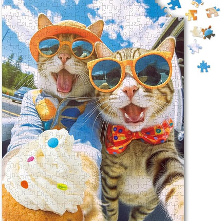 500 Pieces Jigsaw Puzzles for Adults and Teens and Kids Family Happy Gift Idea Cats Selfie (Cats' Selfie)