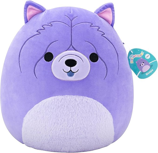 Squishmallows Original 14in Bicepa The Purple Chow Chow – Official Jazwares Plush (Large)