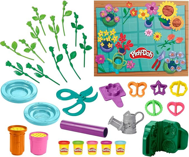 Play-Doh Flower Shop Playset, 27 Garden Toy Accessories, Kids Arts & Crafts, 3+