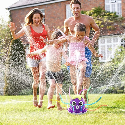 Outdoor Water Spray Sprinkler for Kids and Toddlers, Summer Outside Toys Backyard Games with 8 Wiggle Tubes, Attaches to Garden Hose Splashing Fun Toys for 3 4 5 6 7 8 Year Old Boys Girls Gifts