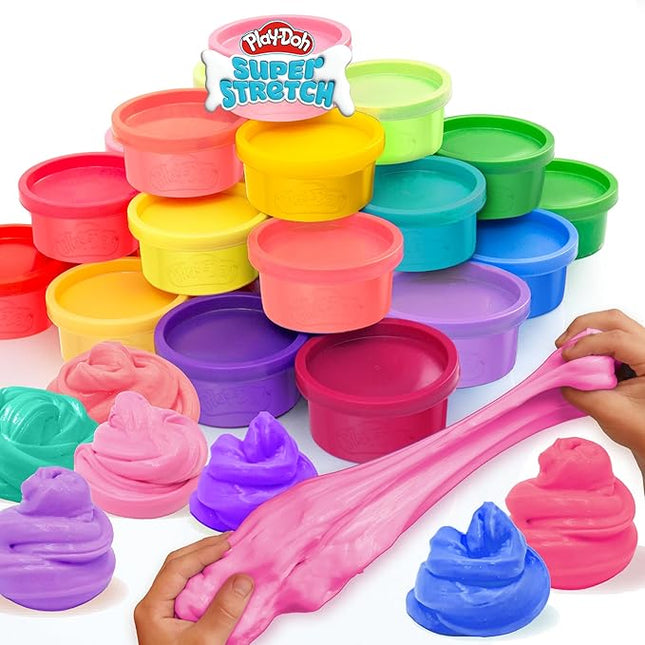 Play-Doh Super Stretch 30-Pack, Gifts for Kids, Popular Kids Toys, Party Favors for Ages 8-12, Compound Packs, Play Doh Bulk Pack, Kids Gifts 8-12