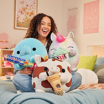 Snackles Series 2 16-inch by ZURU Cuddly Squishy Comfort 16-inch Plush with Licensed Snack Brand Accessory (Sea Cow&Mentos Fruit)